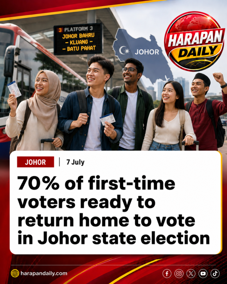 70% of first-time voters ready to return home to vote in Johor state election