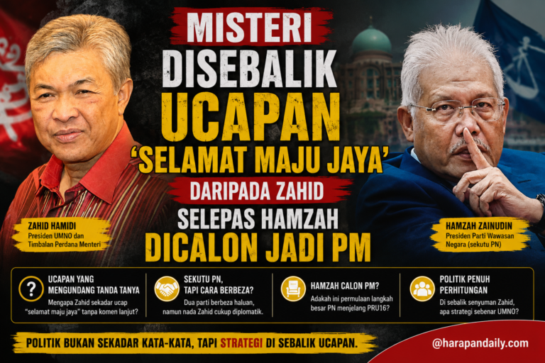 Misteri disebalik ucapan selamat maju jaya Zahid selepas Hamzah dicalon jadi PM 