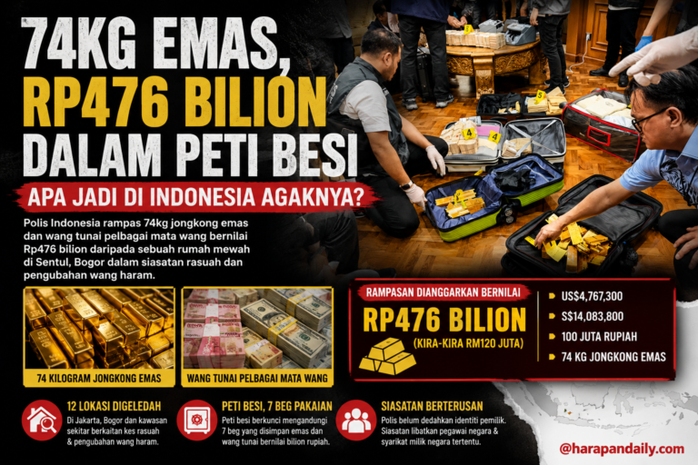 74kg emas, berbilion rupiah dalam peti besi… Apa sebenarnya berlaku di Indonesia?