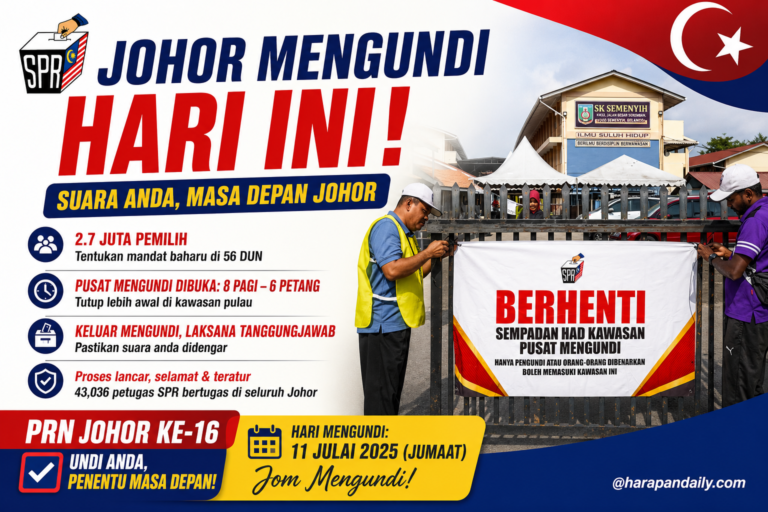 Johor mengundi hari ini: 2.7 juta penentu, siapa bakal kuasai Nusajaya?