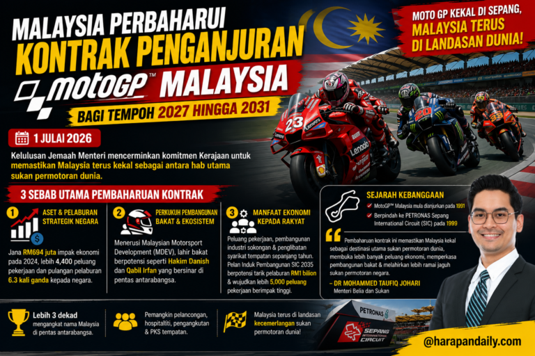 Kerajaan sambung kontrak MotoGP lima tahun lagi, jana ekonomi RM694 juta