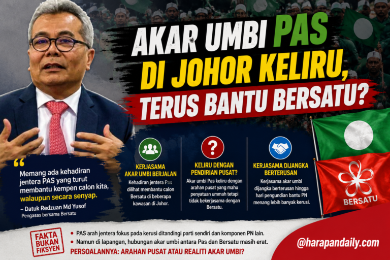 Akar umbi Pas di Johor keliru, terus bantu Bersatu? 