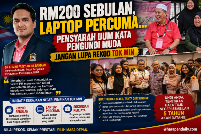 RM200 sebulan, laptop percuma… Pensyarah UUM kata pengundi muda jangan lupa rekod Tok Min