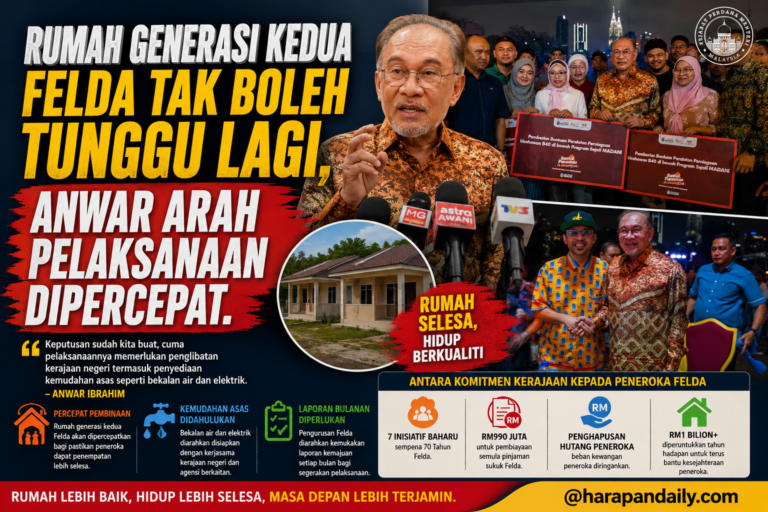 Rumah generasi kedua Felda tak boleh tunggu lagi, Anwar arah pelaksanaan dipercepat