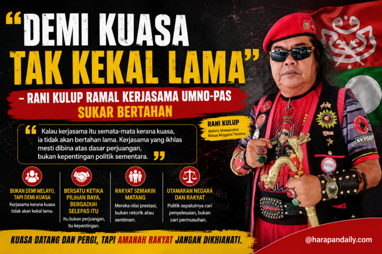 “Demi kuasa tak kekal lama” – Rani Kulup ramal kerjasama Umno-Pas sukar bertahan