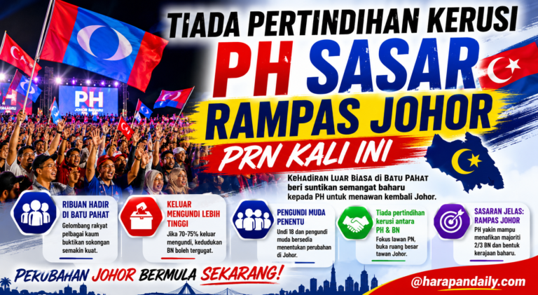 RENCANA | Tiada pertindihan kerusi, PH sasar rampas Johor pada PRN kali ini