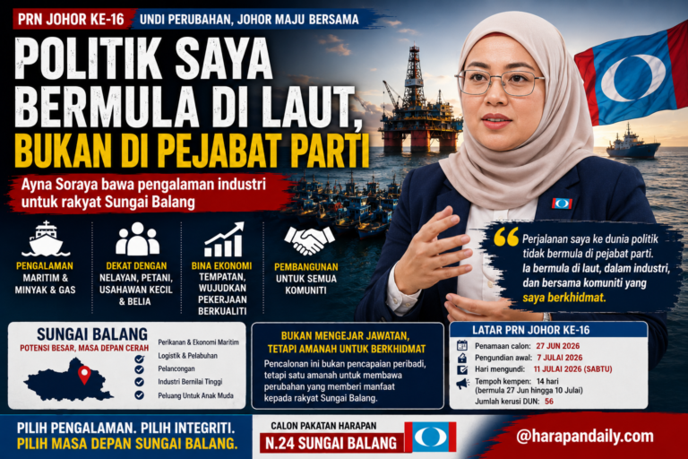 Dari laut ke pentas politik: Ayna Soraya bawa pengalaman industri untuk Sungai Balang