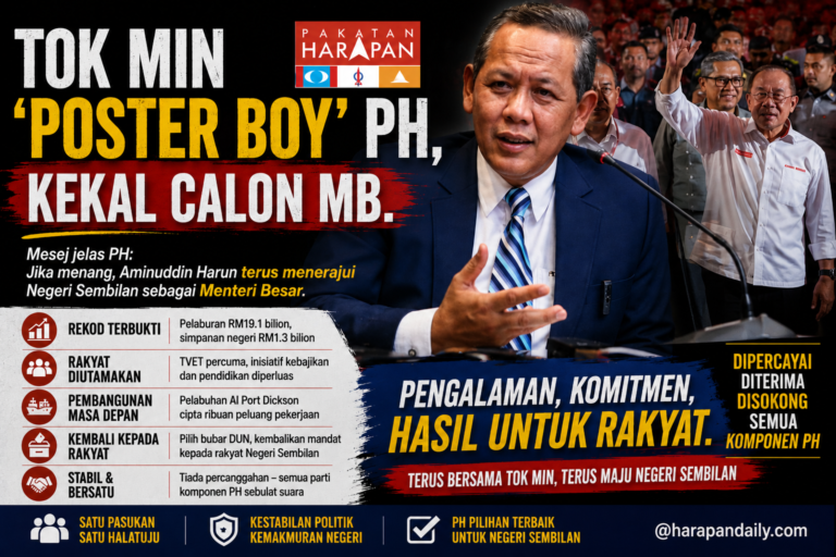 Tok Min ‘poster boy’ PH, kekal calon MB