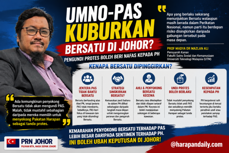 Umno-Pas ‘kuburkan’ Bersatu di Johor, PH boleh raih undi protes – Penganalisis