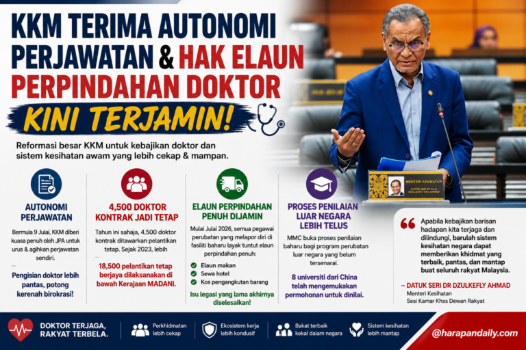 Doktor tak lagi keluar duit sendiri, KKM pula kini bebas urus perjawatan