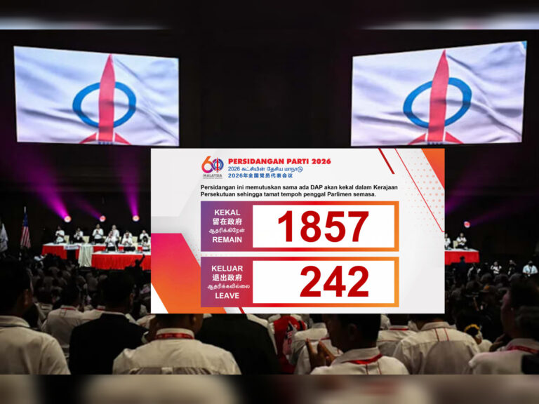 Undi selesai, majoriti perwakilan sokong DAP kekal dalam kerajaan