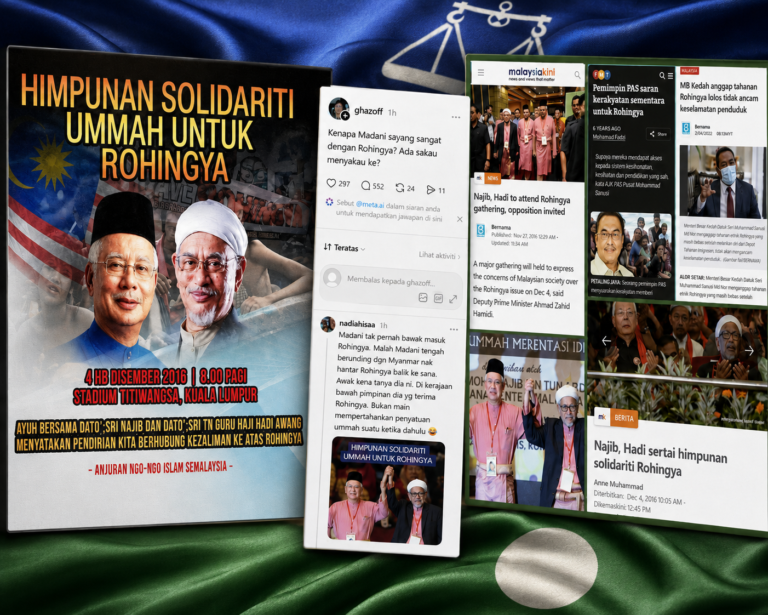 Tuduh Madani ‘sayang’ Rohingya, terdiam walaun nampak solidariti Najib-Hadi sedekad lalu