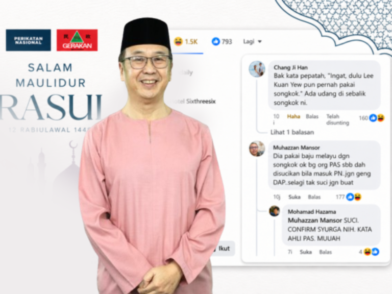 Video : Presiden Gerakan pakai songkok tak apa, kalau DAP buat, mesti dah kena ‘sembur’