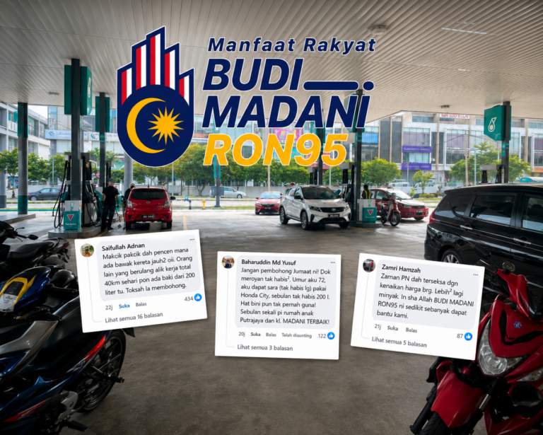 Konon pakcik B40 kecewa nak isi minyak, kantoi penyokong Umno membongak, ramai dedah kuota masih berbaki