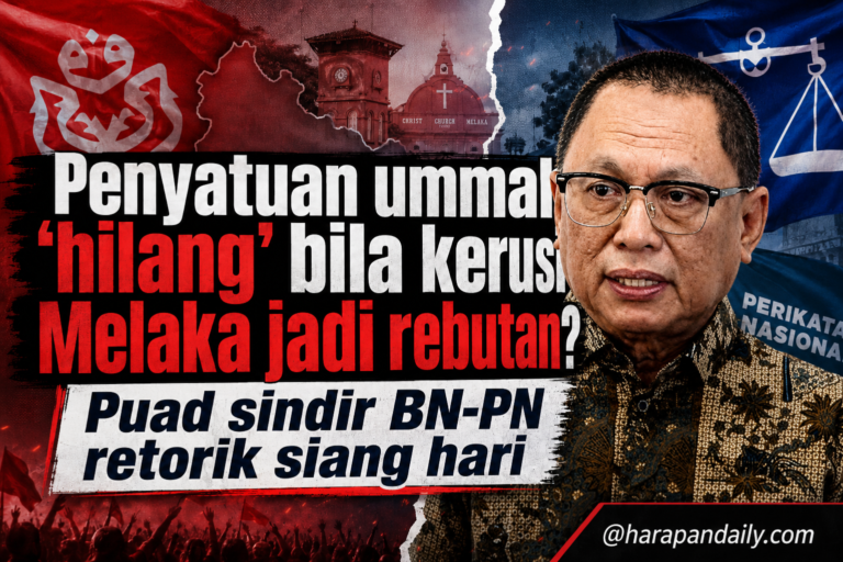Penyatuan ummah ‘hilang’ bila kerusi Melaka jadi rebutan? Puad sindir BN-PN retorik siang hari