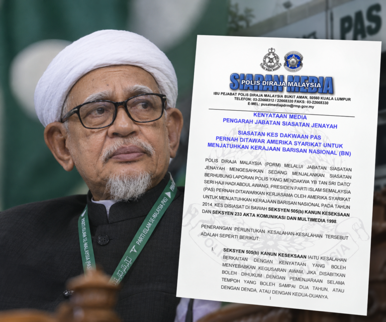 Polis siasat dakwaan Hadi Awang pernah ditawar AS jatuhkan kerajaan BN pada 2014