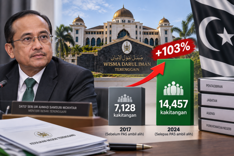 Kakitangan kerajaan Terengganu meningkat 103 peratus sejak Pas ambil alih, apa dah jadi?