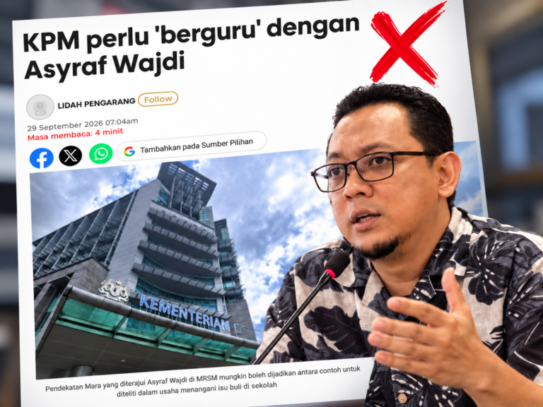 Gesaan KPM perlu belajar daripada MARA tidak tepat, tersasar jauh
