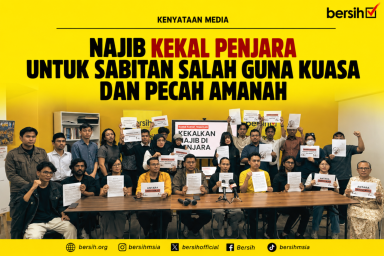 Jangan ada undang-undang dua darjat! – 47 CSO desak Najib kekal di penjara