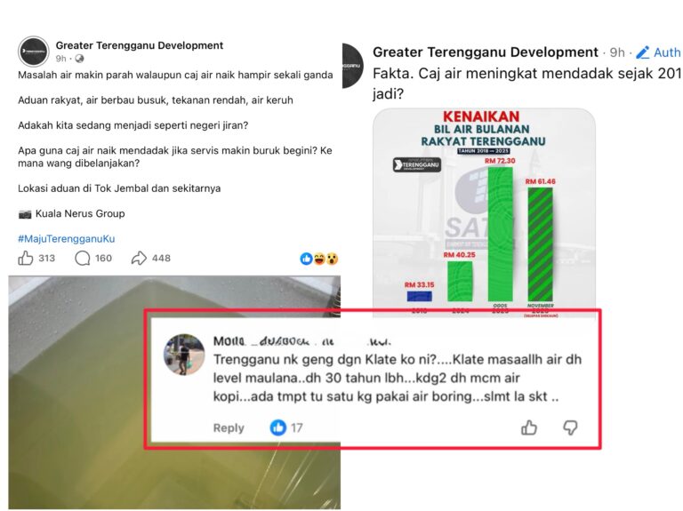 Air keruh, berbau, penduduk Terengganu persoal negeri nak jadi macam Kelantan ke?