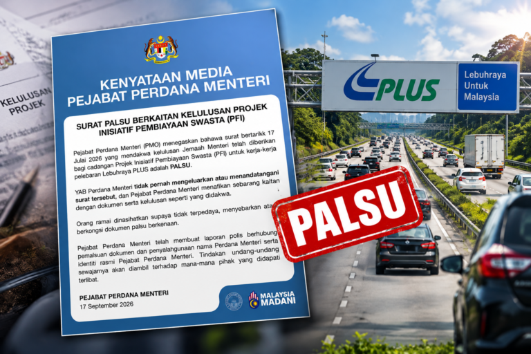 Surat ‘lulus projek PLUS’ palsu? PMO buat laporan polis, tindakan undang-undang menyusul