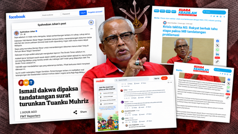 Rakyat, pemimpin politik mahu penjelasan terperinci, siapa paksa MB tandatangan surat turunkan Tuanku Muhriz?