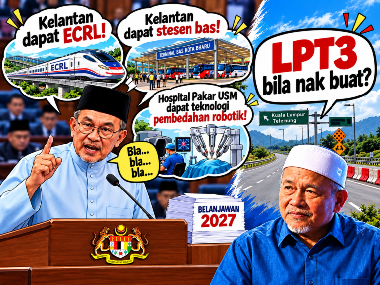 Tuan Ibrahim sibuk tanya LPT3, tujuh projek untuk rakyat Kelantan dalam Belanjawan 2027 tak nampak?