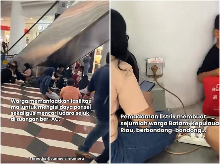 Rakyat Indonesia terpaksa duduk dalam ‘mall’ demi caj telefon, ambil udara sejuk